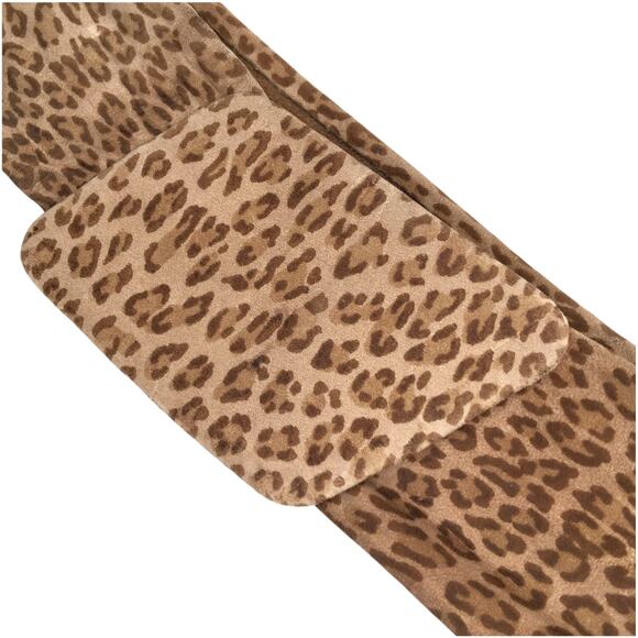 Vintage Pinup Leopard Print Suede Belt Size XS - Picture 2 of 3
